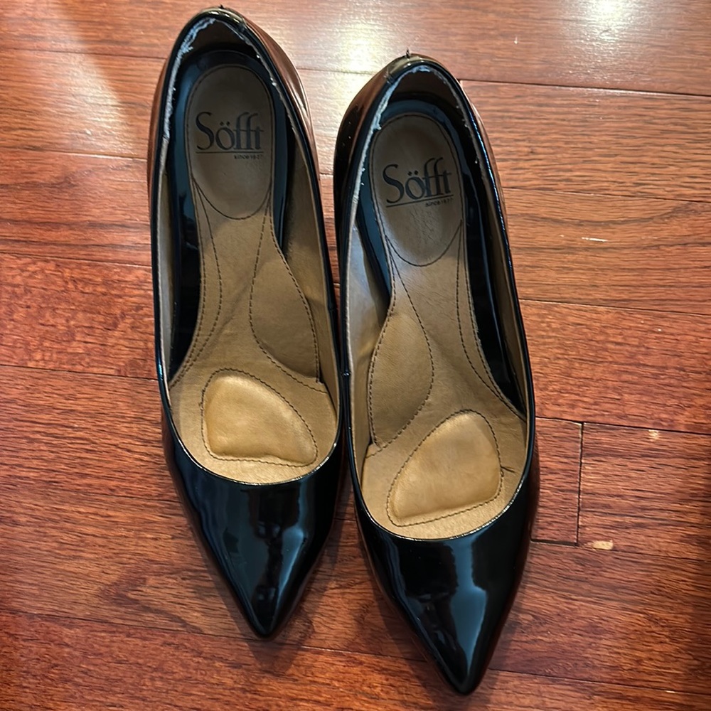 Sofft Black Patent Leather 2.5” Heels